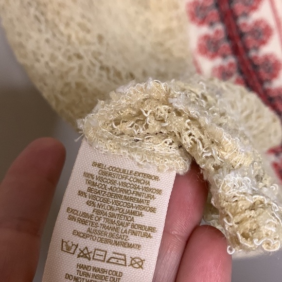 Free People bohemian sleeveless top cream oatmeal small women’s - Picture 6 of 10